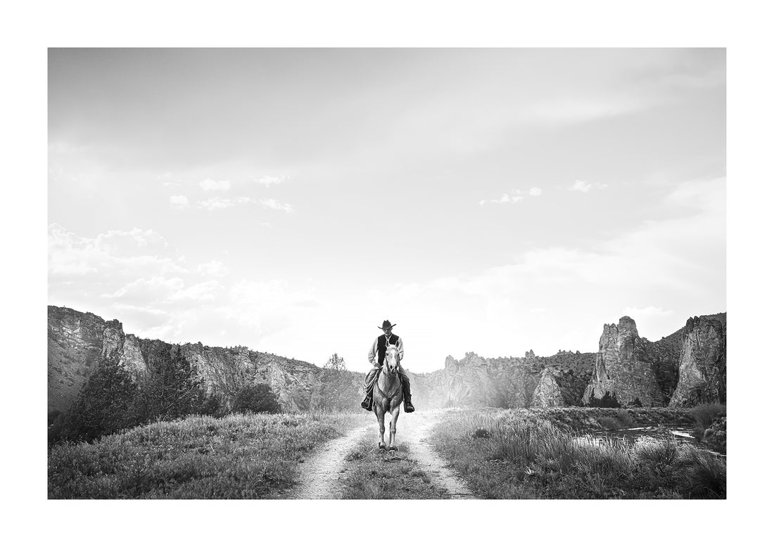 black and white cowboy photo prints for sale.